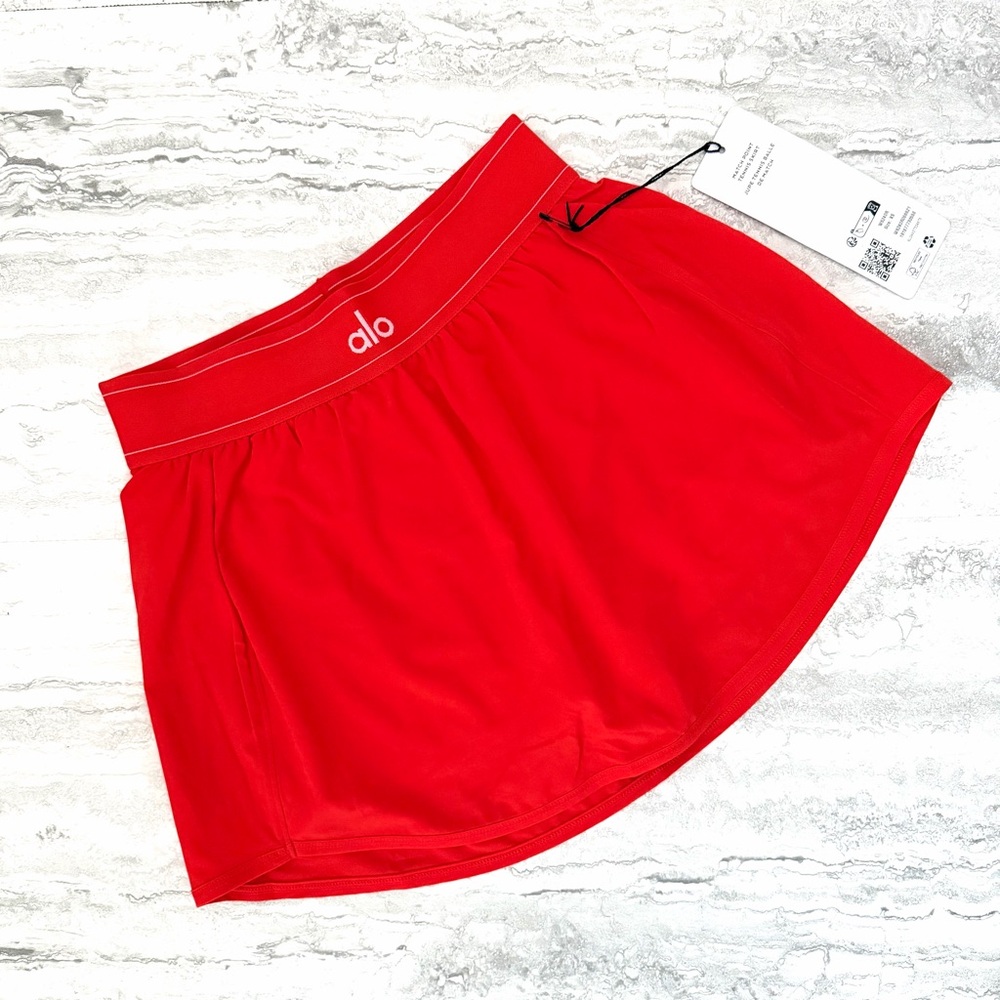 ❤️ALO❤️BRIGHT RED Match Point Skirt - Picture 4 of 7